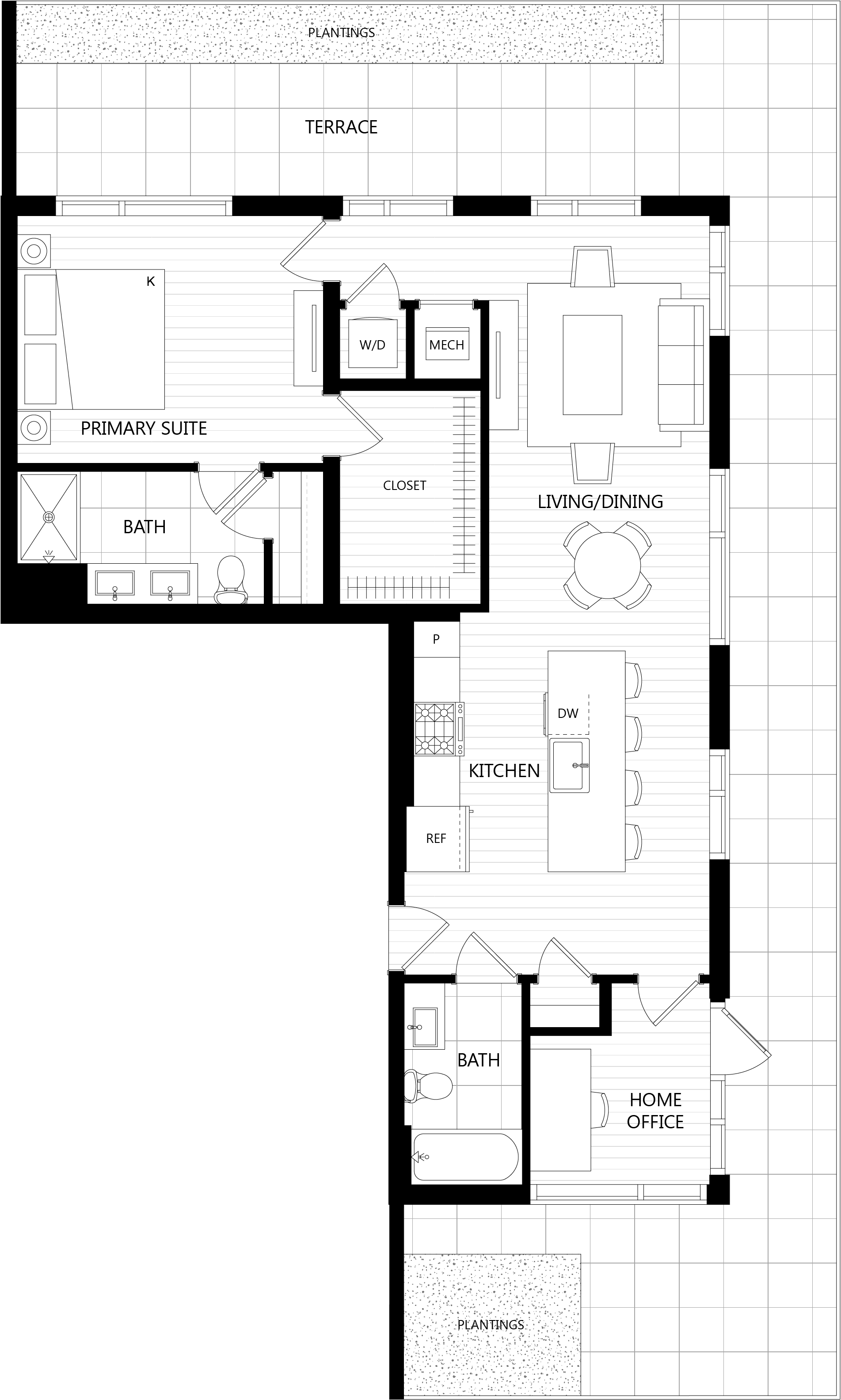 Floor plan of a Residences at Mazza luxury apartment in DC