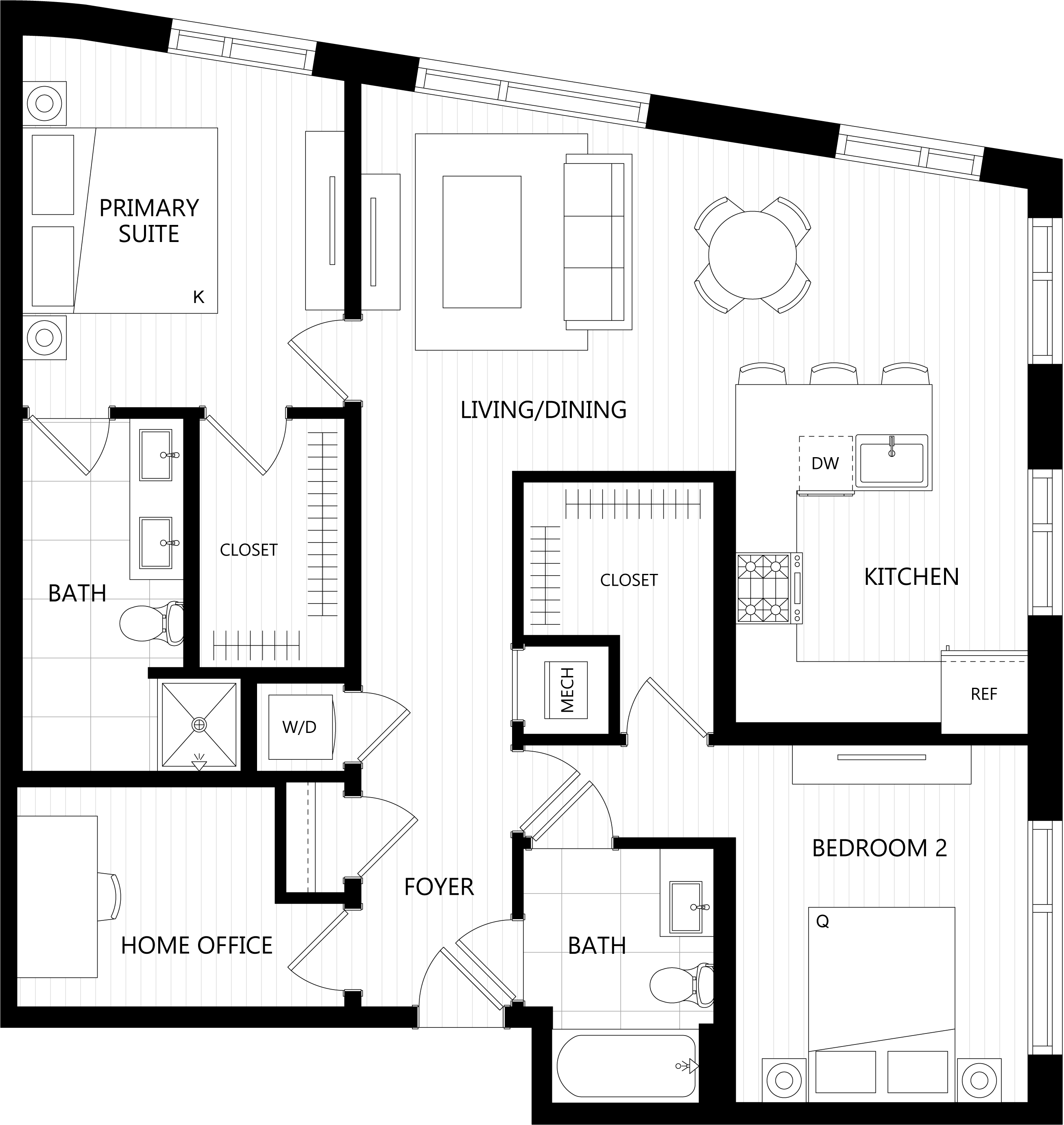 3D floor plan image for apartment 339 at Randolph Perimeter