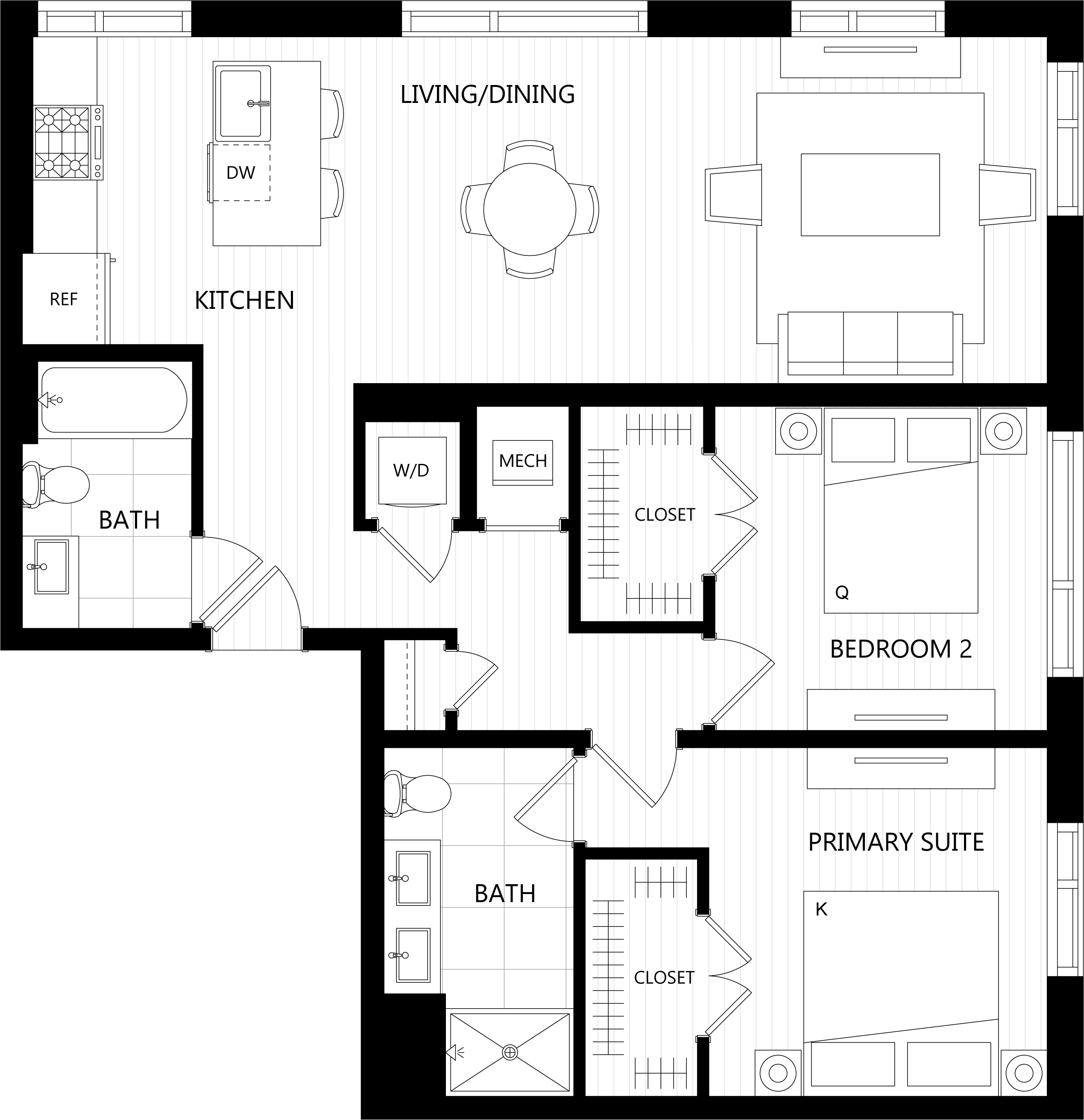 3D floor plan image for apartment 657 at Randolph Perimeter
