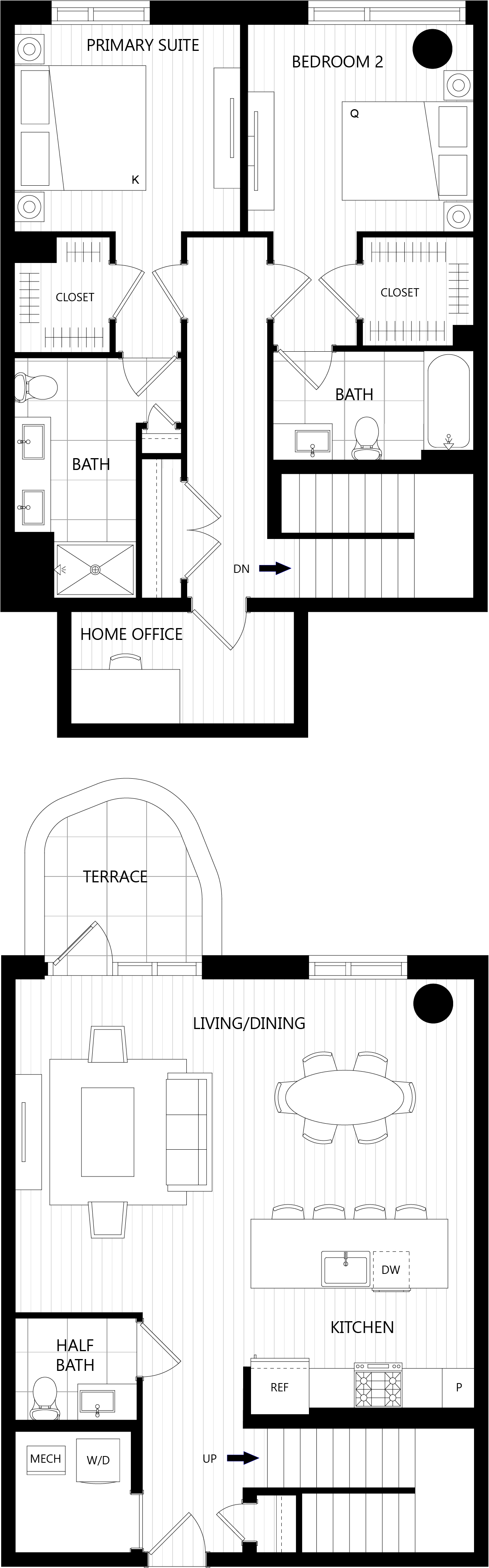 Floor plan of a Residences at Mazza luxury apartment in DC