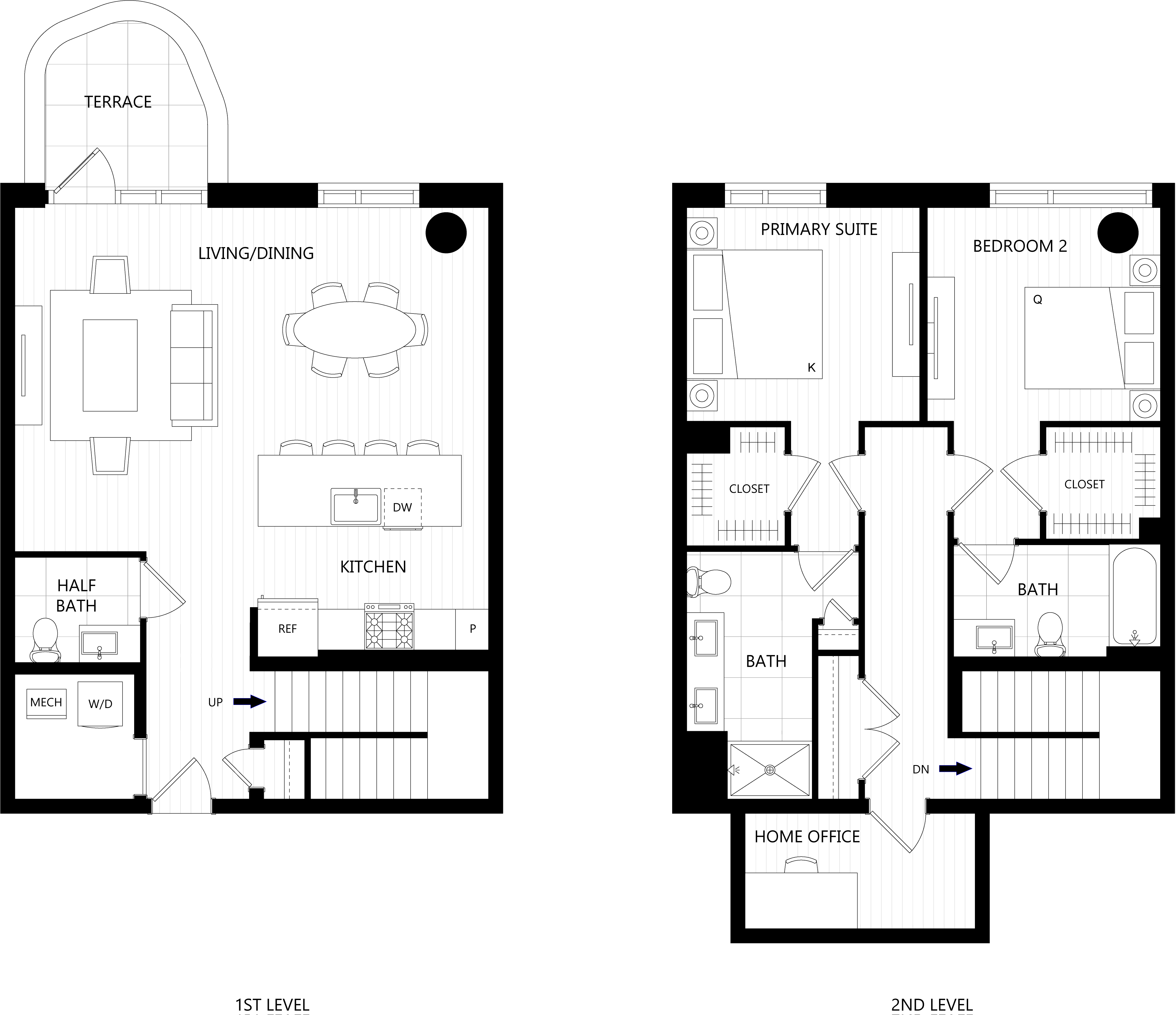3D floor plan image for apartment TH10 at Randolph Perimeter