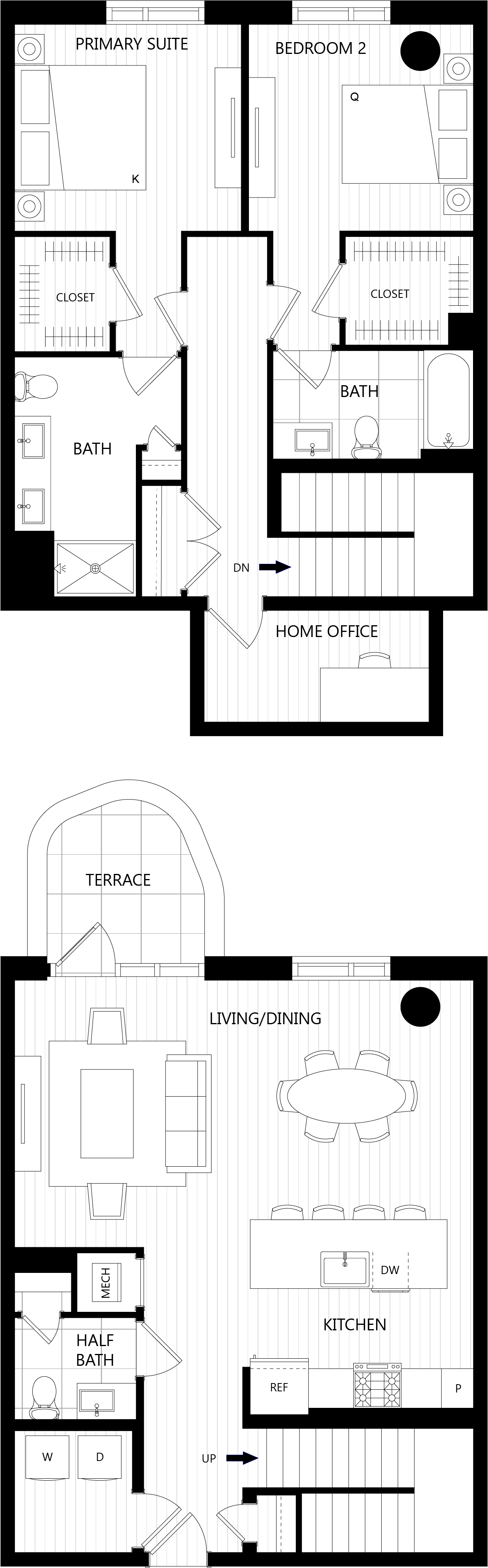Floor plan of a Residences at Mazza luxury apartment in DC