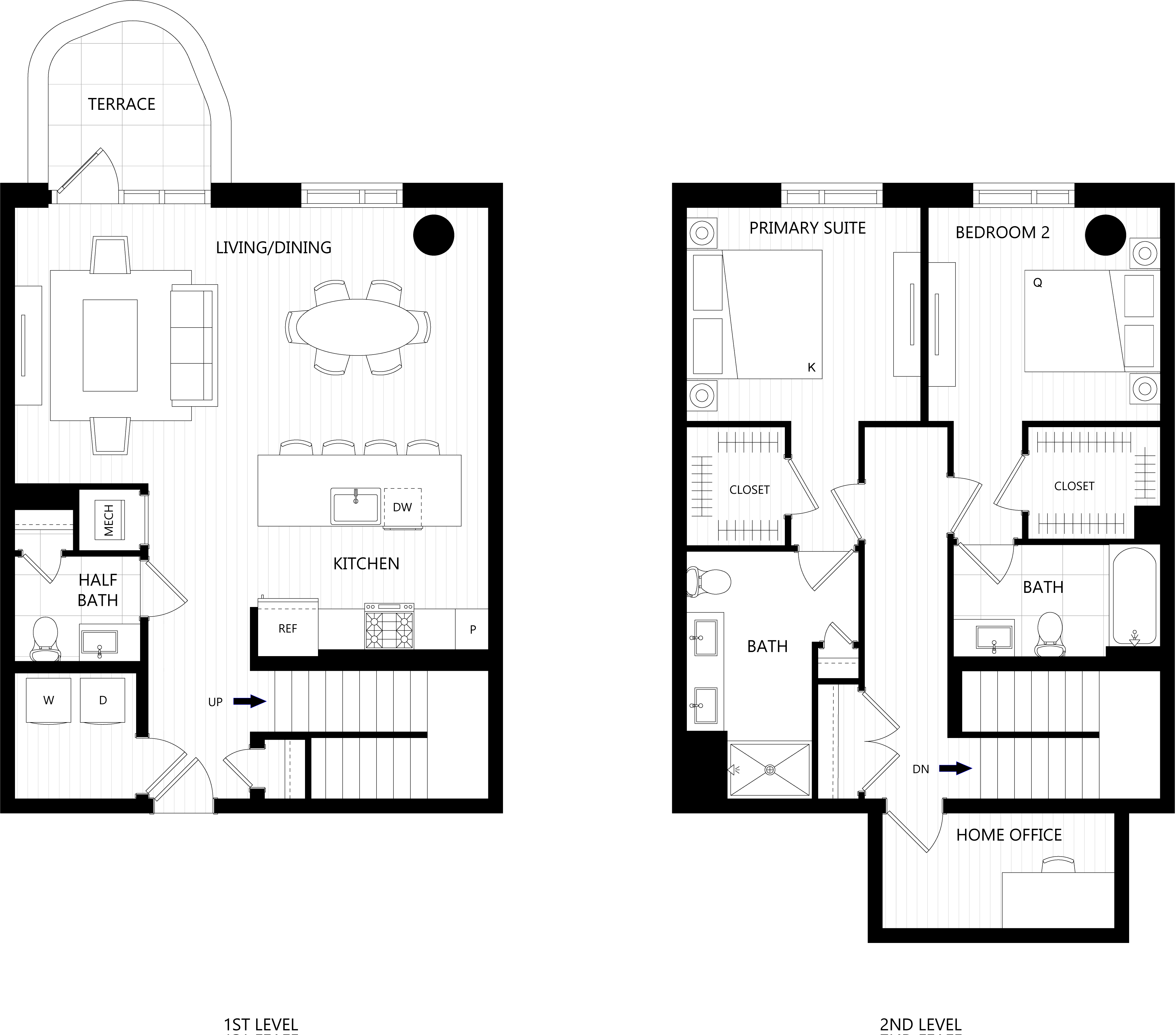 3D floor plan image for apartment TH11 at Randolph Perimeter
