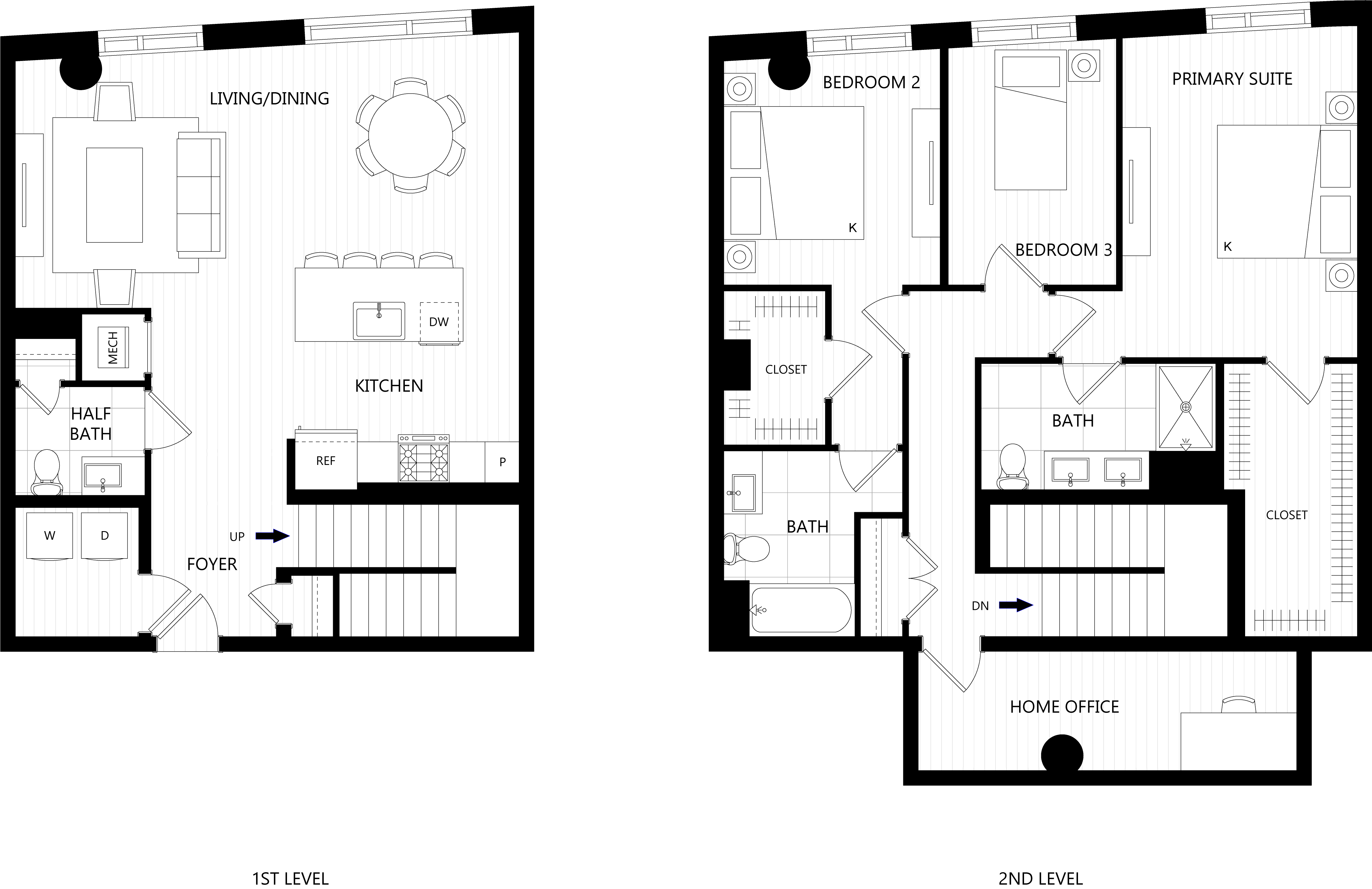 3D floor plan image for apartment TH3 at Randolph Perimeter