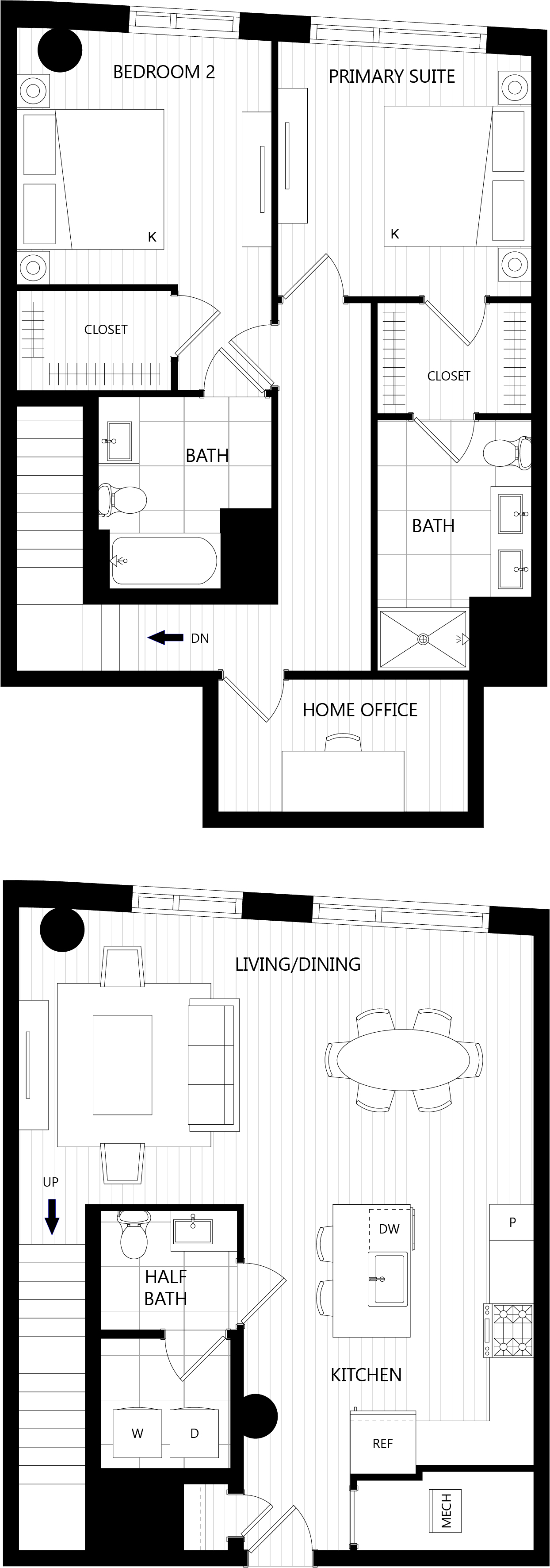 Floor plan of a Residences at Mazza luxury apartment in DC