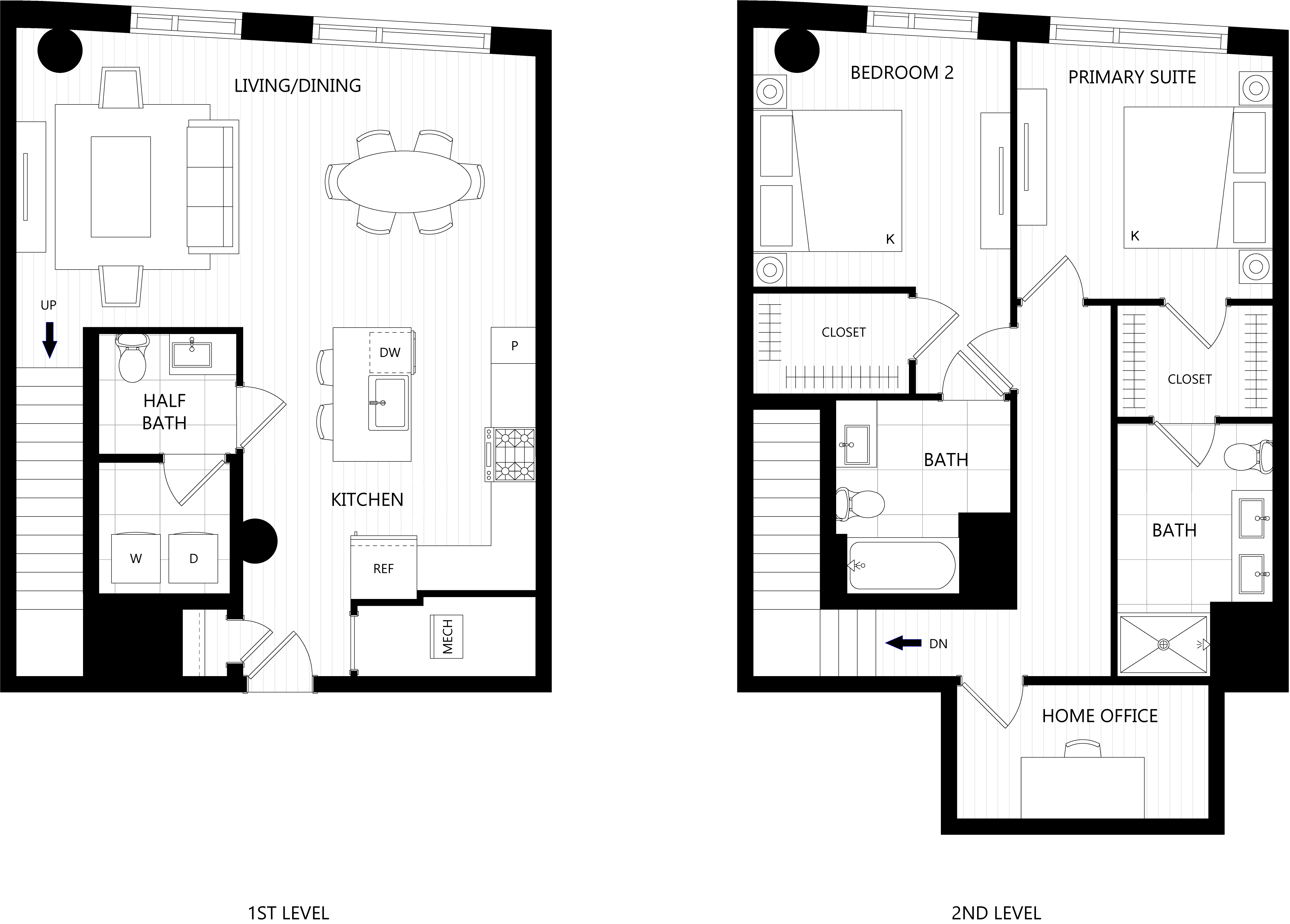 3D floor plan image for apartment TH4 at Randolph Perimeter