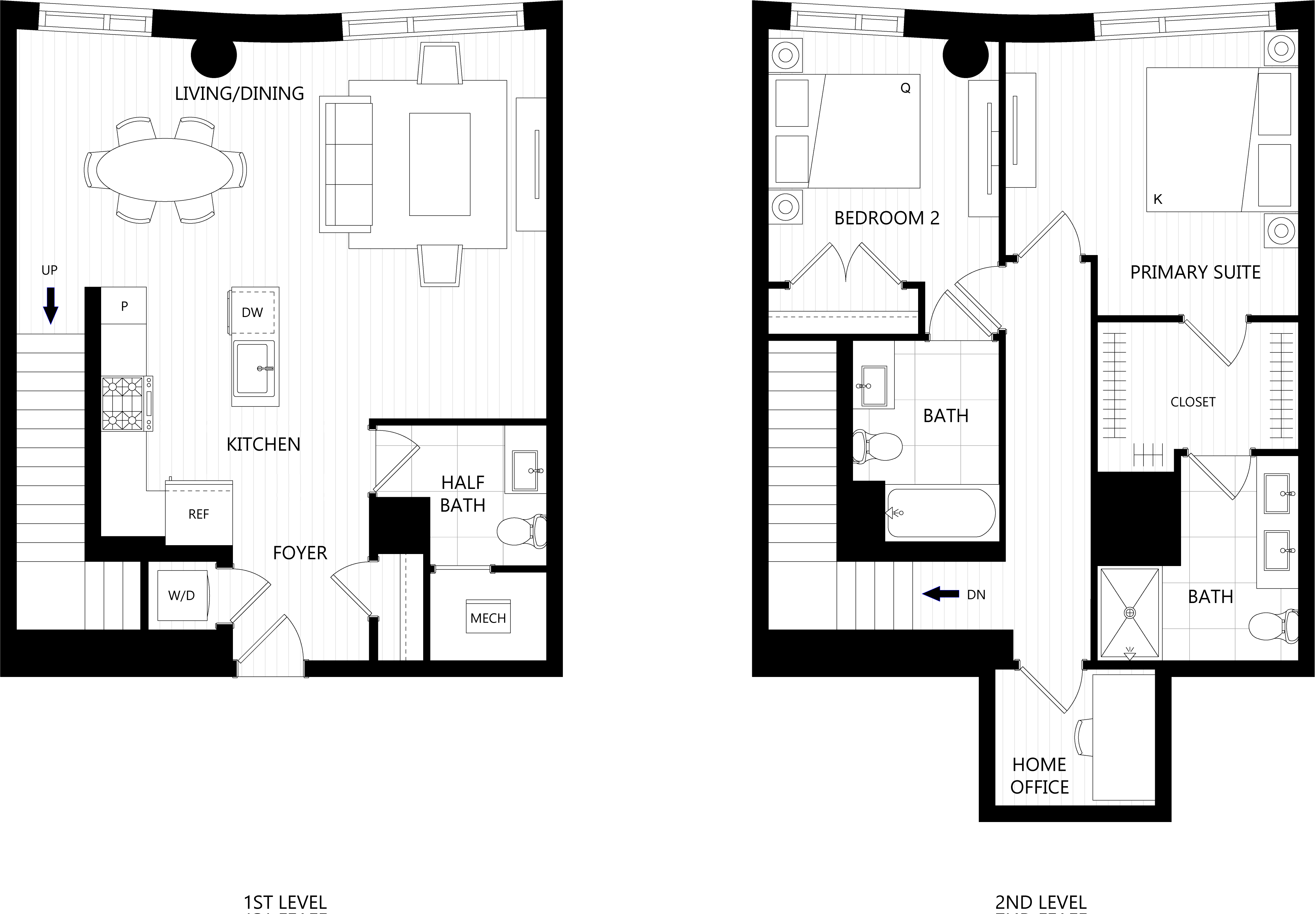 3D floor plan image for apartment TH5 at Randolph Perimeter