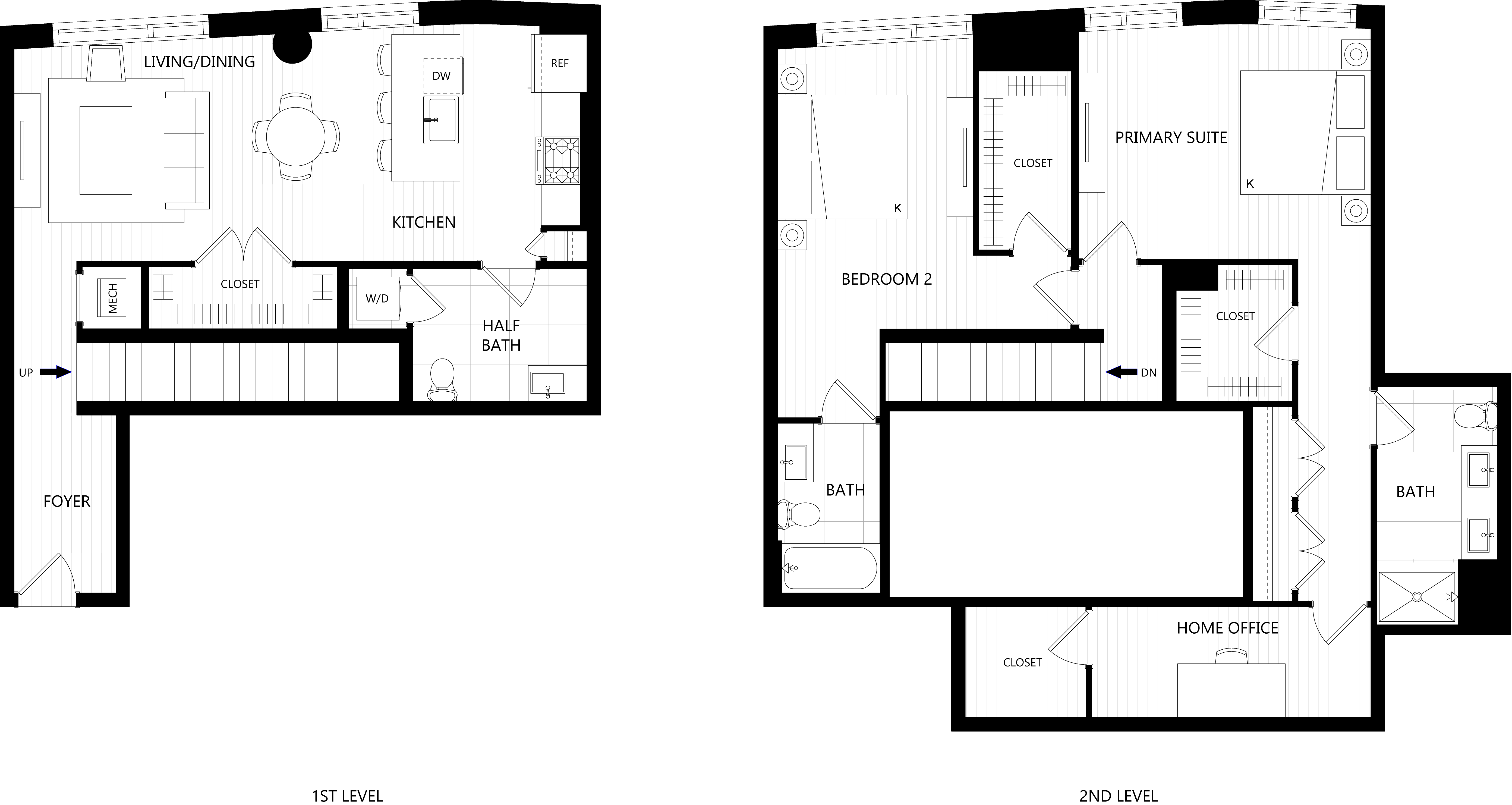 3D floor plan image for apartment TH6 at Randolph Perimeter