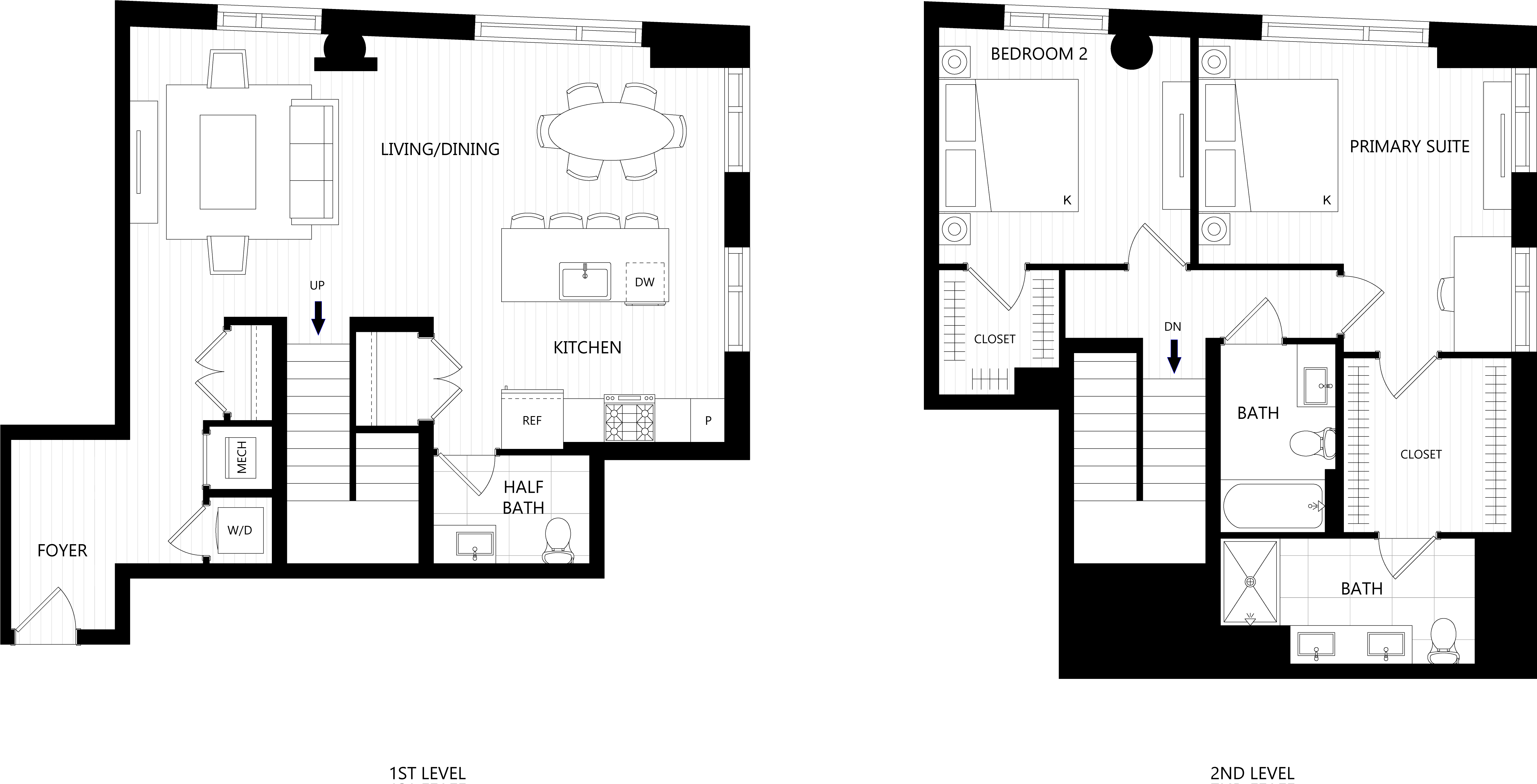 3D floor plan image for apartment TH7 at Randolph Perimeter