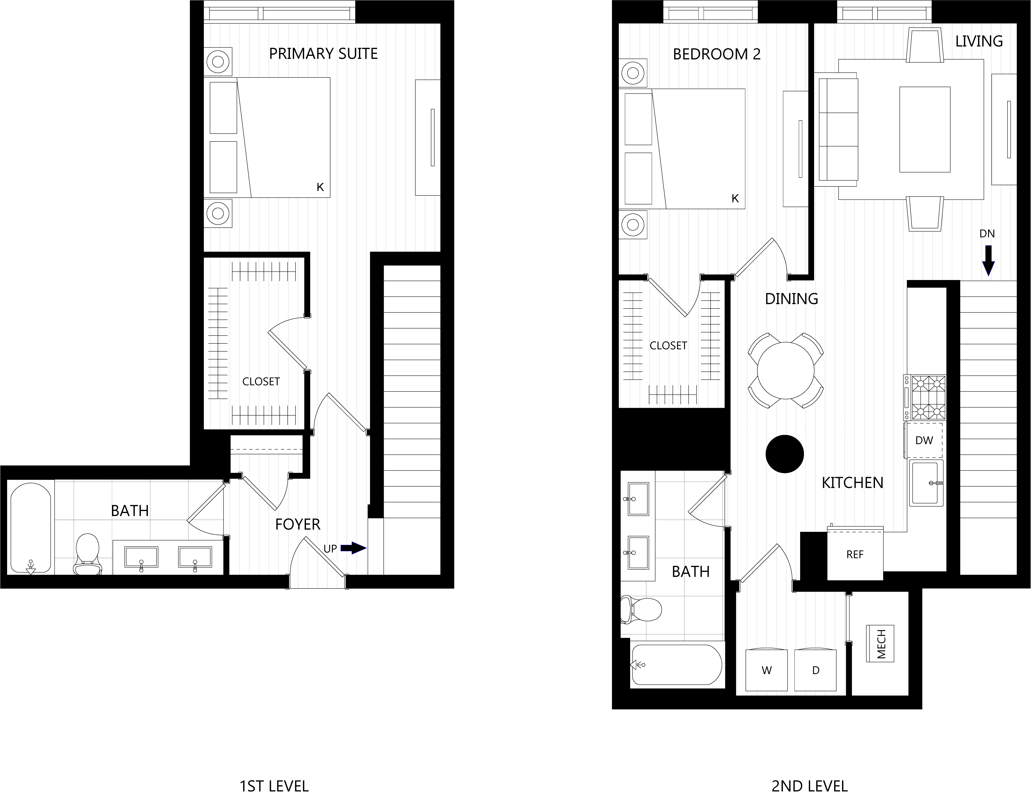 3D floor plan image for apartment TH8 at Randolph Perimeter