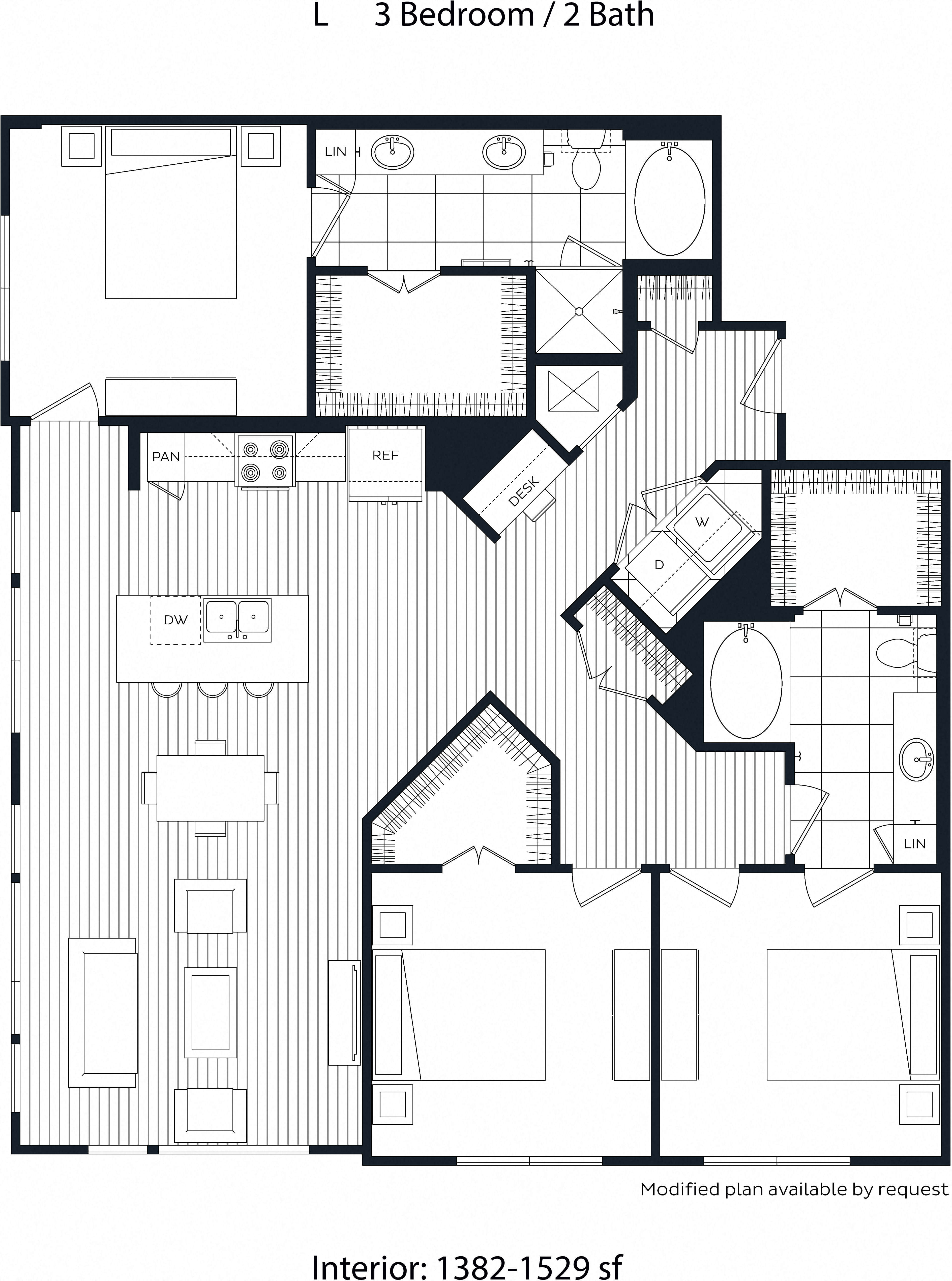 Floor Plan Image of Apartment Apt 614