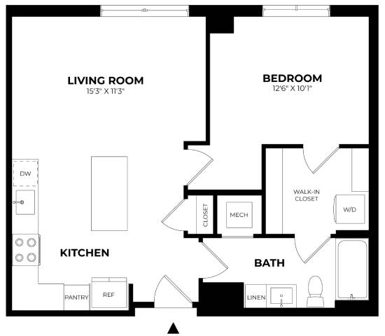 Floor Plan Image of Apartment Apt 714
