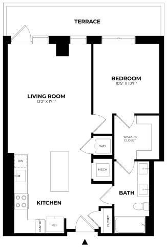 Floor Plan Image of Apartment Apt 713