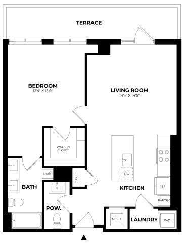 Floor Plan Image of Apartment Apt 606