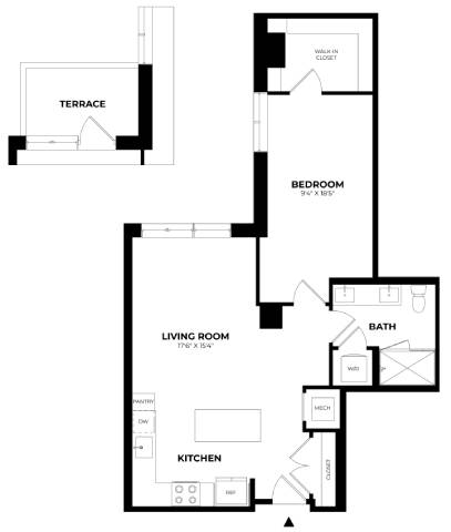 Floor Plan Image of Apartment Apt 303