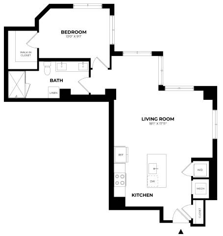 Floor Plan Image of Apartment Apt 701