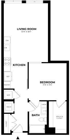 Floor Plan Image of Apartment Apt 408