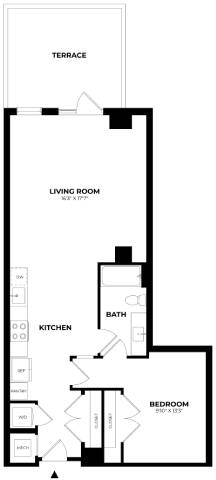 Floor Plan Image of Apartment Apt 422