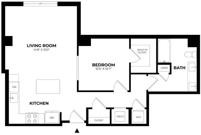 Floor Plan Image of Apartment Apt 618