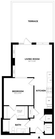 Floor Plan Image of Apartment Apt 621