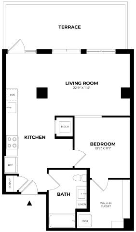 Floor Plan Image of Apartment Apt 521