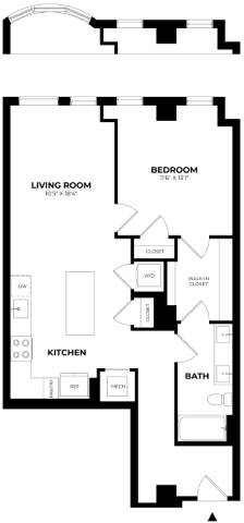 Floor Plan Image of Apartment Apt 317