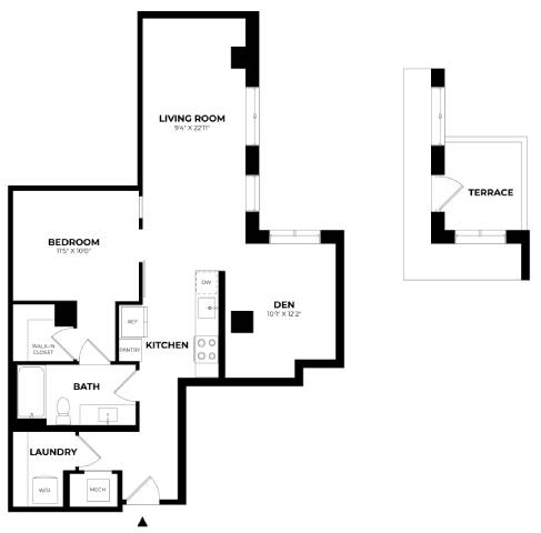 Floor Plan Image of Apartment Apt 325