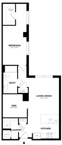 Floor Plan Image of Apartment Apt 614