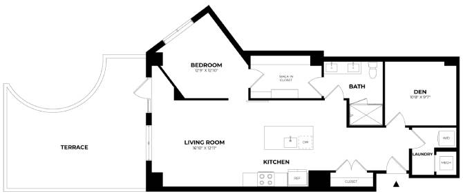 Floor Plan Image of Apartment Apt 414