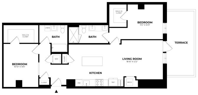 Floor Plan Image of Apartment Apt 202