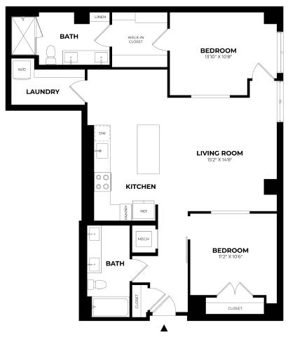 Floor Plan Image of Apartment Apt 434