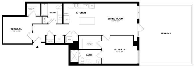 Floor Plan Image of Apartment Apt 406