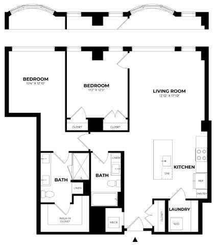 Floor Plan Image of Apartment Apt 234