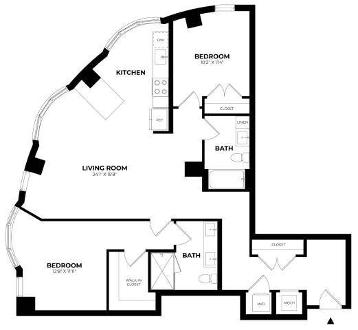 Floor Plan Image of Apartment Apt 219