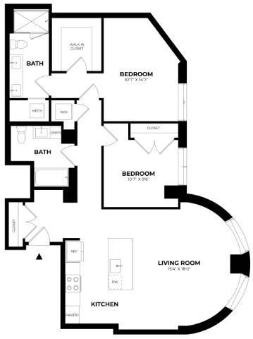 Floor Plan Image of Apartment Apt 320