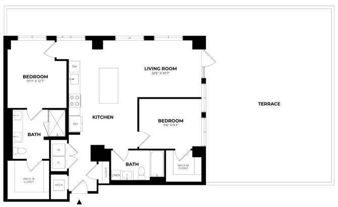 Floor Plan Image of Apartment Apt 610