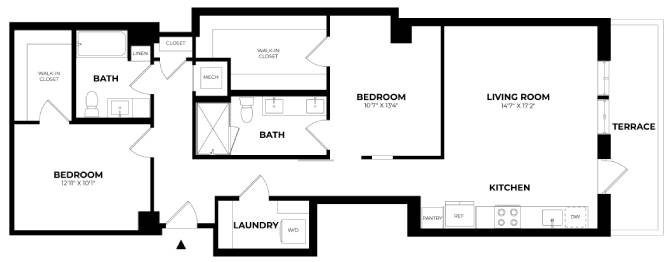 Floor Plan Image of Apartment Apt 237