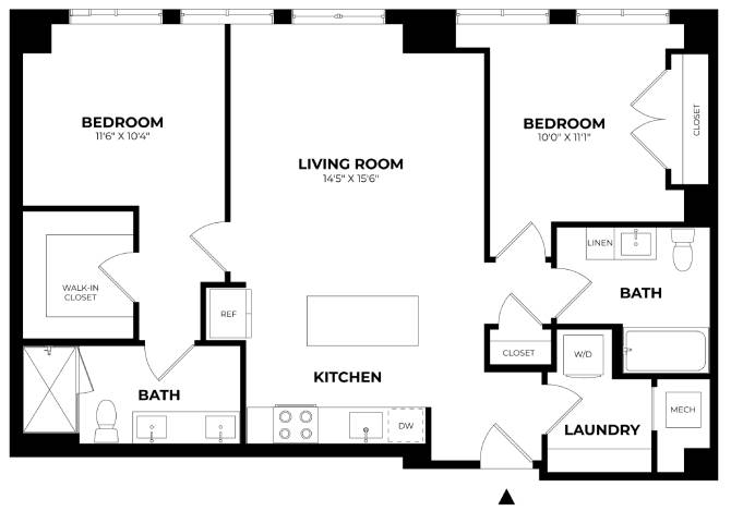Floor Plan Image of Apartment Apt 626