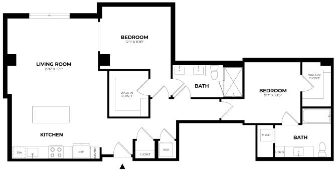 Floor Plan Image of Apartment Apt 519