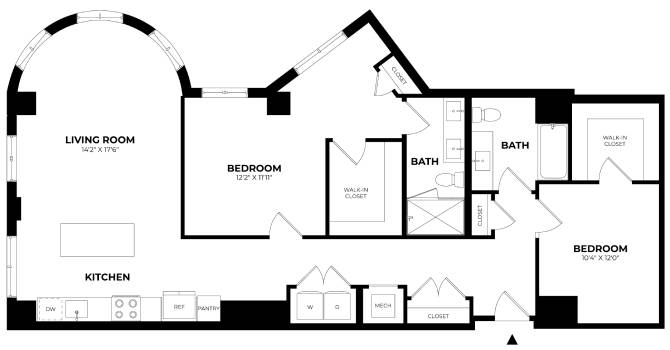 Floor Plan Image of Apartment Apt 221