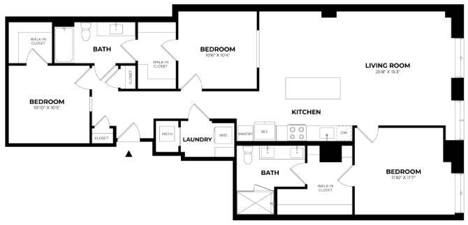 Floor Plan Image of Apartment Apt 211
