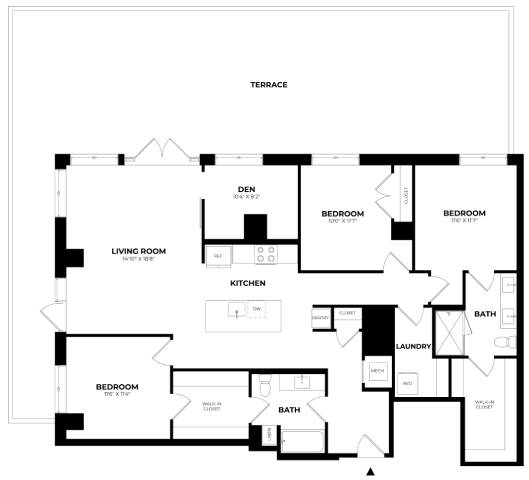 Floor Plan Image of Apartment Apt 712