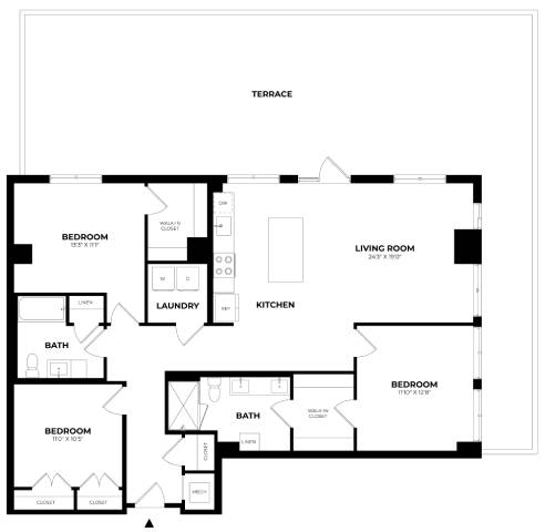 Floor Plan Image of Apartment Apt 620