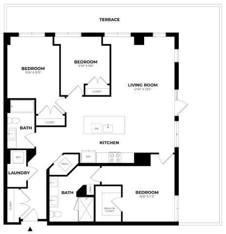 Floor Plan Image of Apartment Apt 522