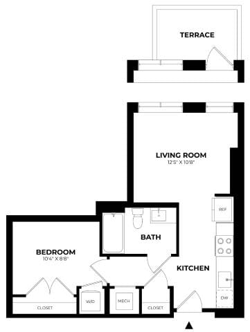 Floor Plan Image of Apartment Apt 329