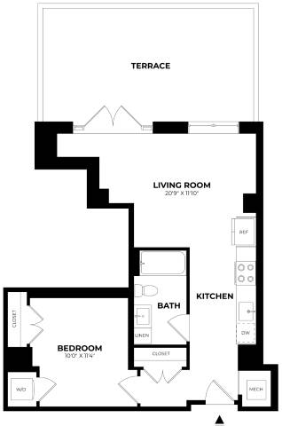 Floor Plan Image of Apartment Apt 703