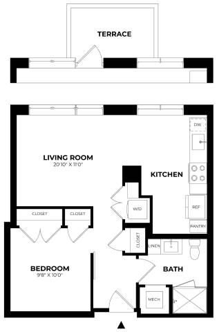 Floor Plan Image of Apartment Apt 304