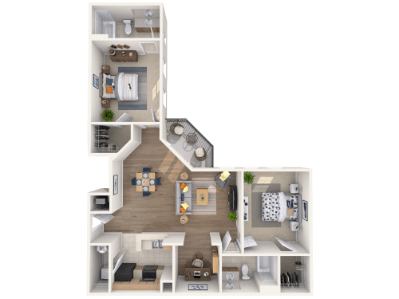 Floor Plan Image of Apartment Apt 27-207