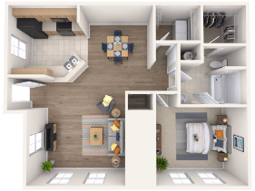 Floor Plan Image of Apartment Apt 23-101