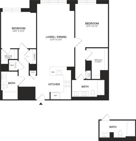 Floor Plan Image of Apartment Apt 0906